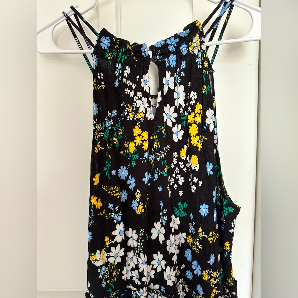 LOFT Outlet Floral Peplum Sleeveless Top